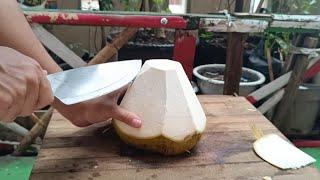 Coconut Cutting Skill || Coconut Peeling Style || Fruit Cutting