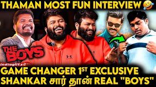 Ram Charan & SJ Suryah Faceoff Scene  Thaman Game Changer 1st Exclusive Interview | Shankar, Boys