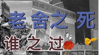 他在美国教书为什么要回国？他是文联主席为什么被红卫兵批斗？他被打得头破血流，为啥家里人不给他好脸色？生前最后一天，老舍在北京太平湖畔坐了整整一天，他在等什么？文革，红卫兵，陈凯歌，浩然，萧军，周恩来