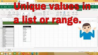 How to Get Unique Value In excel Office 365 |Unique Function