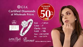 GIA Certified Natural Diamonds | Summer Sale | Lifestyle Fine Jewelry