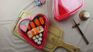 Easy Green XG 1220  Heart-Shaped Sushi & Fruit Box