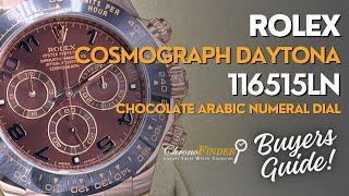 Rolex Daytona 116515LN Chocolate Arabic Dial Leather Bracelet Review & Buyers Guide | Chronofinder