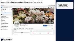 chatalog Tutorial | Connect Instagram Inbox Step 2 - Connect FB page with IG | Automation | English