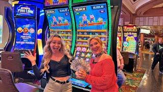 My Mom Won Her First EVER Jackpot On The New Huff N Puff Highrise Slot!