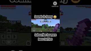 Boss Zombie battle in Minecraft PE #shorts