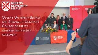 Queen's University Belfast and Stranmillis University College celebrate renewed partnership