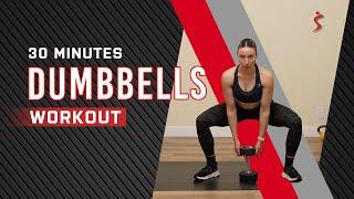 30-Min Dumbbell Workout | No Repeat, Full-Body Burn (No Talking)