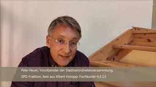 Lesung aus verbrannten Büchern, 22.5.2020 - Pete Heuer liest "Fischkutter H.F. 13" von Albert Hotopp