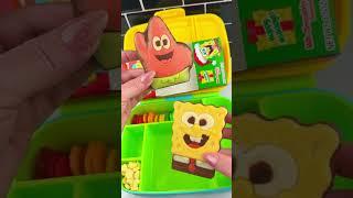 Packing School Lunch with SPONGEBOB Candy Food *BENTO Box* Satisfying Video ASMR! #asmr 