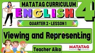 MATATAG ENGLISH 4 Grade 4 Quarter 1 Lesson 1 Viewing  and  Representing