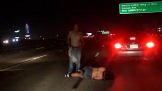 Drunk Couple Disrupts the 110 Freeway