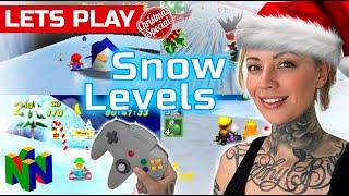 Nintendo 64 Christmas Eve Snow Levels special! Mario Kart, Mario 64, Diddy Kong game play!