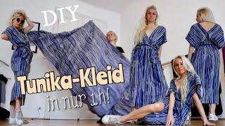 DIY Zero Waste, Size-Inclusive und BH-taugliches Tunika-Kleid selber nähen in nur einer Stunde!