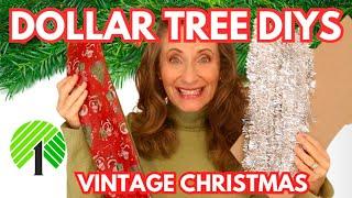 Vintage Christmas DIY Crafts using Dollar Tree and Hobby Lobby supplies!