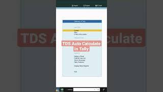 Auto Calculate TDS entry in Tally.@CAShwetaJain02#tds #tallyprime  #tallycourse