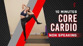 10-Min Core Cardio Workout (No Talking) - Abs & Obliques Burner | Sunny Health & Fitness