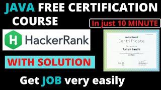 Java free certification course from HackerRank with SOLUTIONS | HackerRank java basic solutions