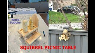 SQUIRREL FEEDER PICNIC TABLE