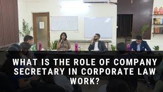 What is the role of company secretary in corporate law work?