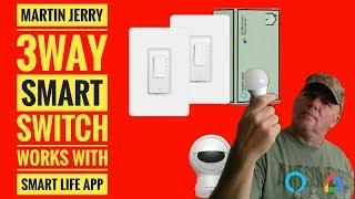 Martin Jerry WIFI 3 Way Dimmer Wall Switch and SmartLife APP Install Review