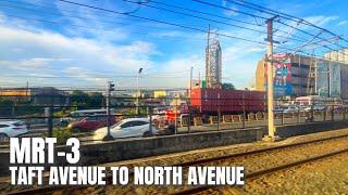 [4K HDR] MRT-3 Northbound from Pasay City to Quezon City with Sunset View in EDSA (October 2024)