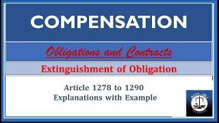 Compensation. Article 1278-1290. Extinguishment of Obligations. Obligations and Contracts.