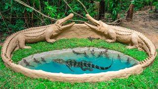 Build the Most Amazing Crocodile Pond For My Newborn Crocodile