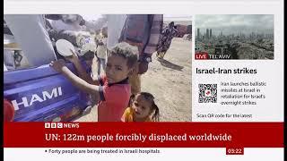 Wars have now displaced over 122 million people as aid funding falls (Global) 14/June/2025