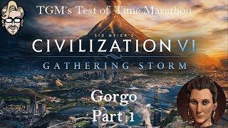 Let's Play Civilization 6: Gathering Storm - Deity - Gorgo part 1