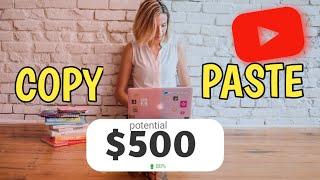 Earn YouTube Money With Copy Paste Method $500 Monthly