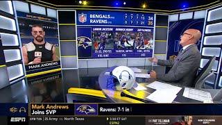 Mark Andrews joins Scott Van Pelt reacts to Ravens stop 2-point conversion to beat Bengals 35-34