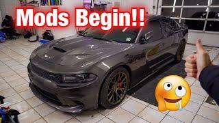 My New Charger Hellcat Gets First Mods! LOOKS AMAZING!