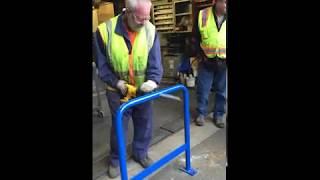 Bike rack testing in Portland, Oregon