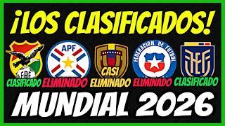 ESTOS SON LOS CLASIFICADOS AL MUNDIAL 2026: ELIMINATORIAS SUDAMERICANAS