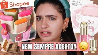 TESTANDO + MAQUIAGENS SURPRESAS DA SHOPEE!!!