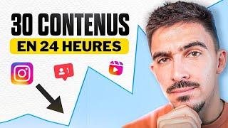 Instagram : le système pour créer 30 contenus en 1 jour