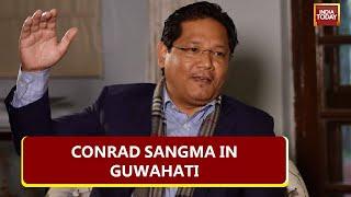 Meghalaya CM Conrad Sangma Reaches Guwahati's Raddison Blu Where Maharashtra MLAs Are Lodged