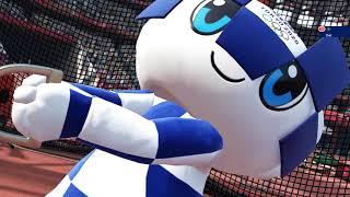 Tokyo 2020 Olympic Mascot Miraitowa throws a hammer (Game)