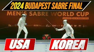 USA vs Korea - 2024 Budapest Men's Team Sabre Final