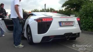 Lexus LFA - rev, start-up, acceleration & fly-by; 1080p HD