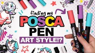 TWEAKING MY STYLE TO WORK WITH POSCA PENS!? | Scrawlrbox Unboxing