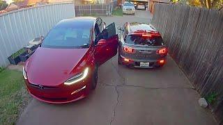 TESLA CRASHES ITSELF? | SECURITYCAM STORY #8