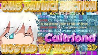 OMG!! GILA COK MOD CAITRIONA HOST DAVINCI AUCTION!! NEW HISTORY MADE!! | Growtopia Indonesia