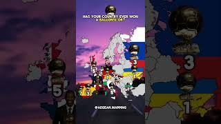 How many Ballon D'ors does your Country Have? | Aegean Mapping #football #ballondor #mapping ng