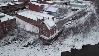 Drone footage of downtown Skowhegan, Maine