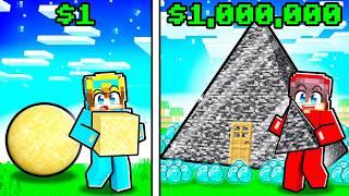 $1 vs $1,000,000 ILLEGAL Base in Minecraft