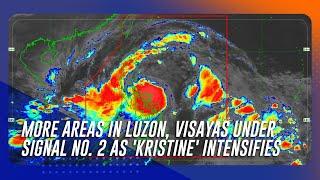 More areas in Luzon, Visayas under Signal no. 2 as 'Kristine' intensifies