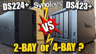 Synology DS224+ vs DS423+ NAS Comparison - 2-Bay vs 4-Bay