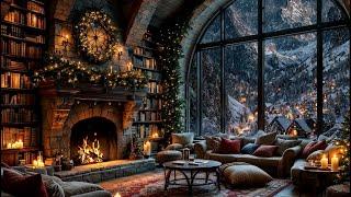 ️  Embrace the Serenity with Snowfall and Fireplace Sounds for Sleep, Relaxation - Winter Ambience